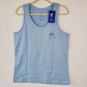 NWT Original Guy Harvey Powder Blue Sail Fish Tank Top Fishing - Choose Size